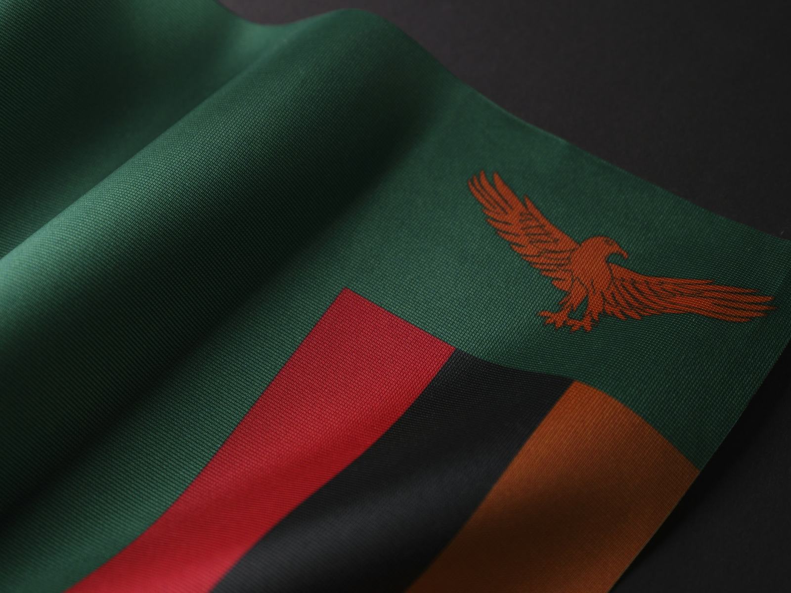 The flag of Zambia